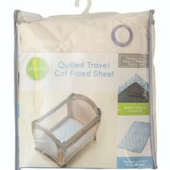 Playette Quilted Travel Cot & Sheet Cream -Baby Jogger shop 1353525 Qulited travel Cot Fitted Sheet Cream2 28973.1644891849