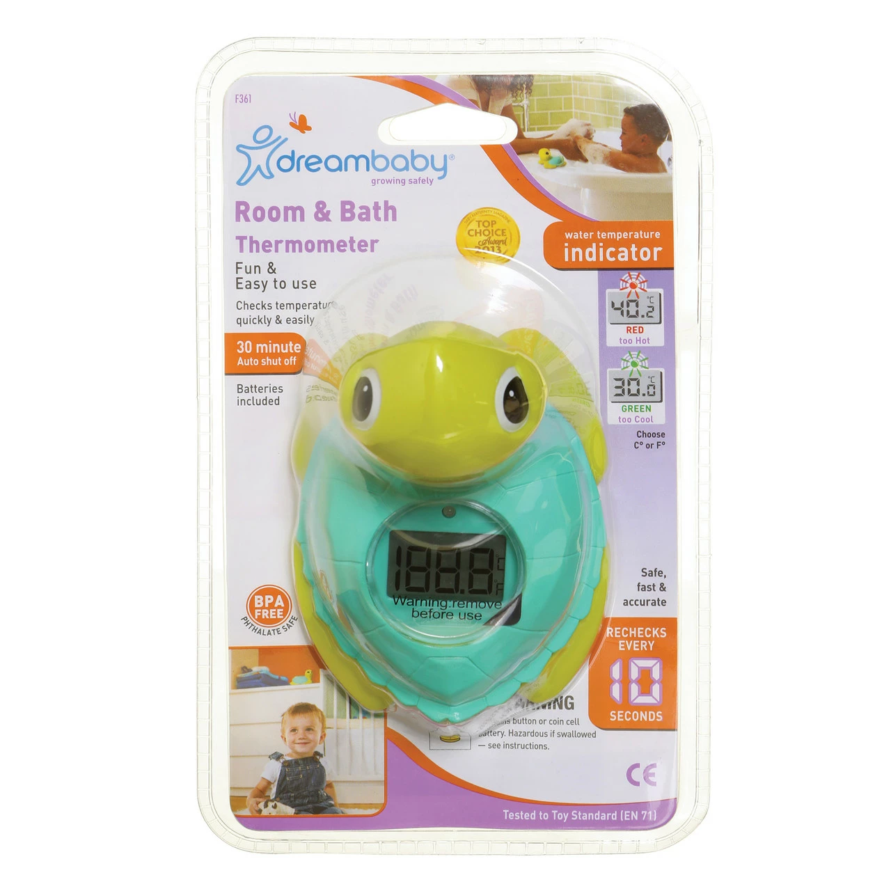 Dreambaby Room & Bath Thermometer Turtle 6 Dreambaby Room & Bath Thermometer Turtle - Image 4