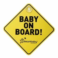 Dreambaby Baby On Board Sign Yellow