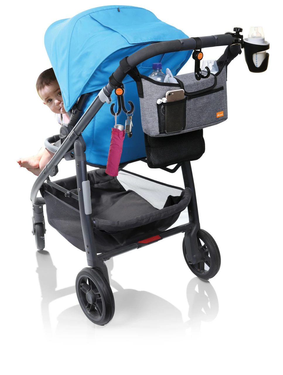 Dreambaby On-The-Go Stroller Kit Grey Denim 5 Dreambaby On-The-Go Stroller Kit Grey Denim - Image 3