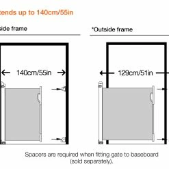 Dreambaby Retractable Gate Black