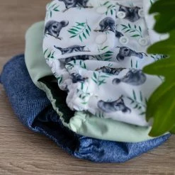 Pea Pods Reusable Nappy One Size - Sleeping Koala
