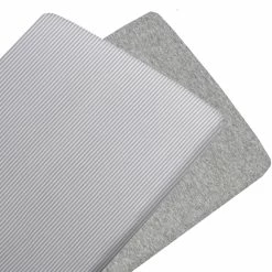 2 Pack Jersey Bassinet Fitted Sheet Grey Stripe/Melange -Baby Jogger shop 21008585 1 54826.1648610373