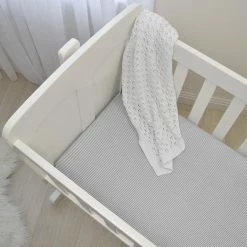 2 Pack Jersey Bassinet Fitted Sheet Grey Stripe/Melange -Baby Jogger shop 21008585 3 40687.1648610373