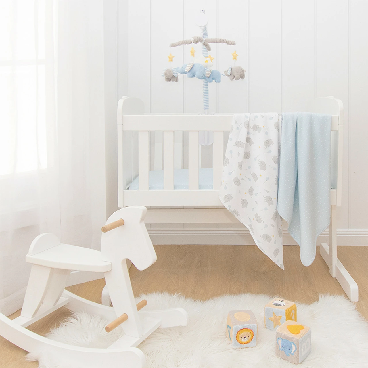 2 Pack Jersey Bassinet Fitted Sheet Mason/Confetti 4 2 Pack Jersey Bassinet Fitted Sheet Mason/Confetti - Image 2