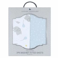 2 Pack Jersey Bassinet Fitted Sheet Mason/Confetti