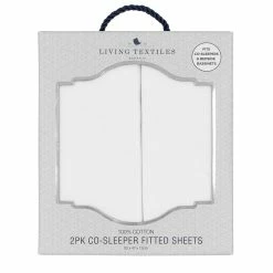 2 Pack Jersey Co- Sleeper/Cradle Fitted Sheet White