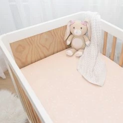 2 Pack Jersey Cot Fitted Sheet Ava Birds/Blush Floral -Baby Jogger shop 21008604 3 97331.1648610383