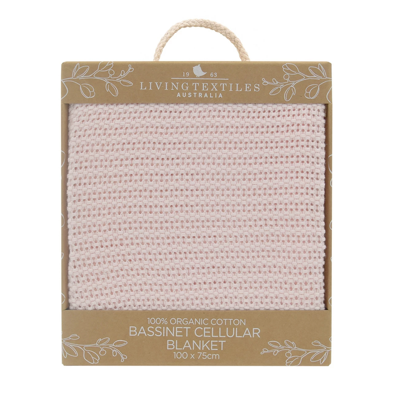 Organic Bassinet Cellular Blanket Rose Quartz 3 Organic Bassinet Cellular Blanket Rose Quartz