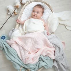 Organic Cot Cellular Blanket Rose Quartz