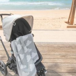 Cozy Chenille Pram Blanket White/Grey Clouds -Baby Jogger shop 21008634 3 28622.1648610363