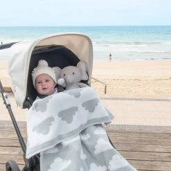 Cozy Chenille Pram Blanket White/Grey Clouds -Baby Jogger shop 21008634 4 09955.1648610363