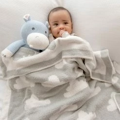 Cozy Chenille Pram Blanket White/Grey Clouds -Baby Jogger shop 21008634 6 89233.1648610363