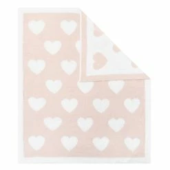 Cozy Chenille Pram Blanket Pink/White Hearts -Baby Jogger shop 21008635 2 89703.1653017841