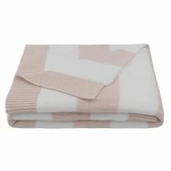 Wild Stripe Pram Blanket Blush/White -Baby Jogger shop 21008638 1 91747.1648610447