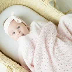 Lattice Knit Blanket Blush -Baby Jogger shop 21008645 1 70027.1648610433