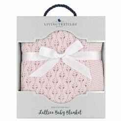 Lattice Knit Blanket Blush