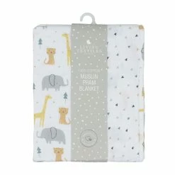 3 Ply Muslin Pram Blanket Animal Parade -Baby Jogger shop 21008725 5 05390.1652064823