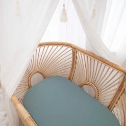 2 Pack Organic Muslin Bassinet Fitted Sheet Banana Leaf/Teal -Baby Jogger shop 21008741 2 52114.1648610436