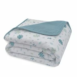Organic Muslin Cot Blanket Banana Leaf/Teal 14 Organic Muslin Cot Blanket Banana Leaf/Teal -Baby Jogger shop 21008759 2 20770.1648610334