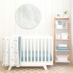 Organic Muslin Cot Blanket Banana Leaf/Teal 10 Organic Muslin Cot Blanket Banana Leaf/Teal -Baby Jogger shop 21008759 7 70699.1648610334