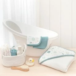 4 Pack Organic Muslin Washcloths Banana Leaf/Teal -Baby Jogger shop 21008765 3 98102.1648610410