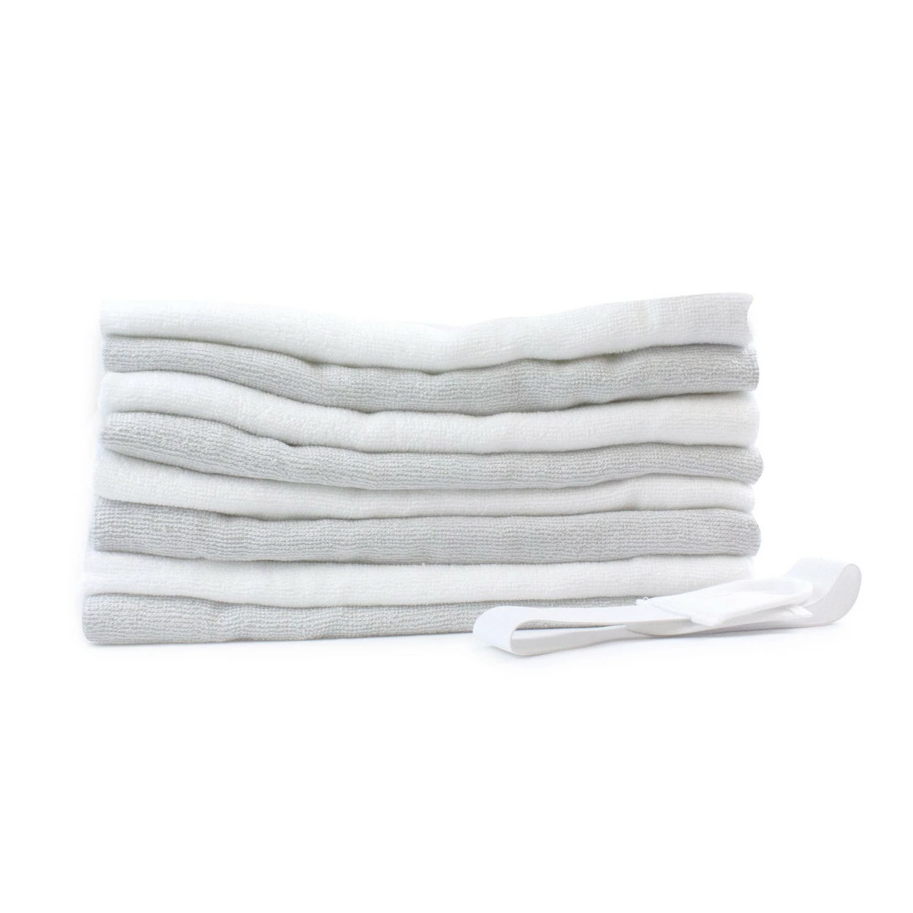 Bubba Blue White Bamboo 8Pk Toweling Nappies 7 Bubba Blue White Bamboo 8Pk Toweling Nappies - Image 5