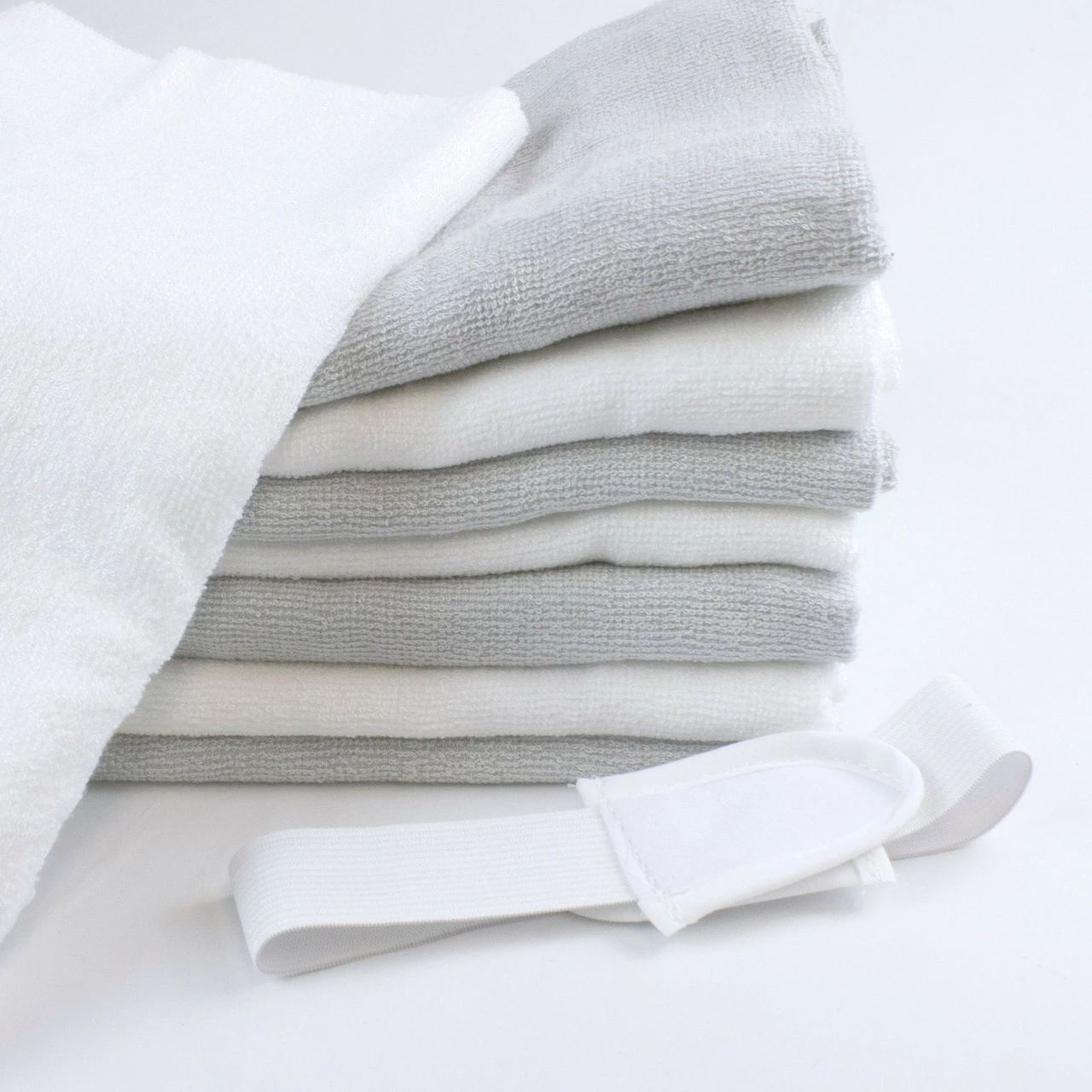 Bubba Blue White Bamboo 8Pk Toweling Nappies 4 Bubba Blue White Bamboo 8Pk Toweling Nappies - Image 2