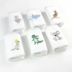 Bubba Blue Aussie Animal 6Pcs Fac Washers -Baby Jogger shop 21009553 1 54959.1645254234