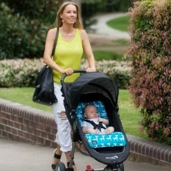 OutlookBaby Cotton Pram Liner Teal Giraffe -Baby Jogger shop 22001223 1 50315.1645485436