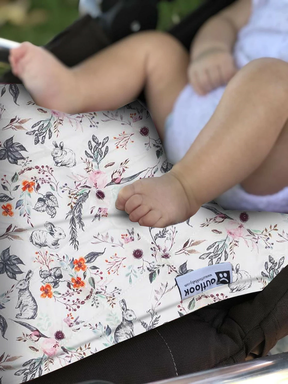 OutlookBaby Cotton Pram Liner Enchanted Bunnies 4 OutlookBaby Cotton Pram Liner Enchanted Bunnies - Image 2