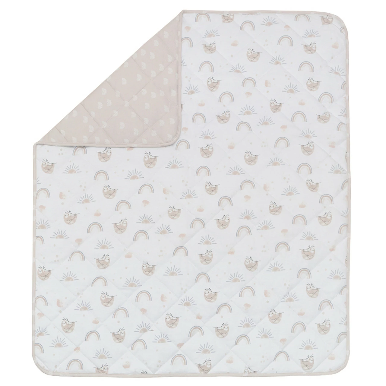 Reversible Quilted Cot Comforter Happy Sloth 5 Reversible Quilted Cot Comforter Happy Sloth - Image 3