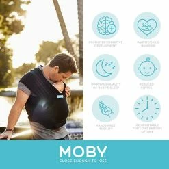 Moby Classic Baby Carrier Wrap Black -Baby Jogger shop 22006187 5 53146.1662013390