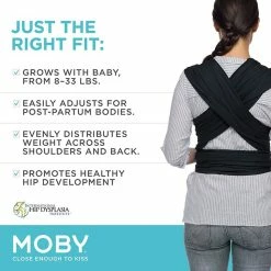 Moby Classic Baby Carrier Wrap Black -Baby Jogger shop 22006187 6 20880.1662013390