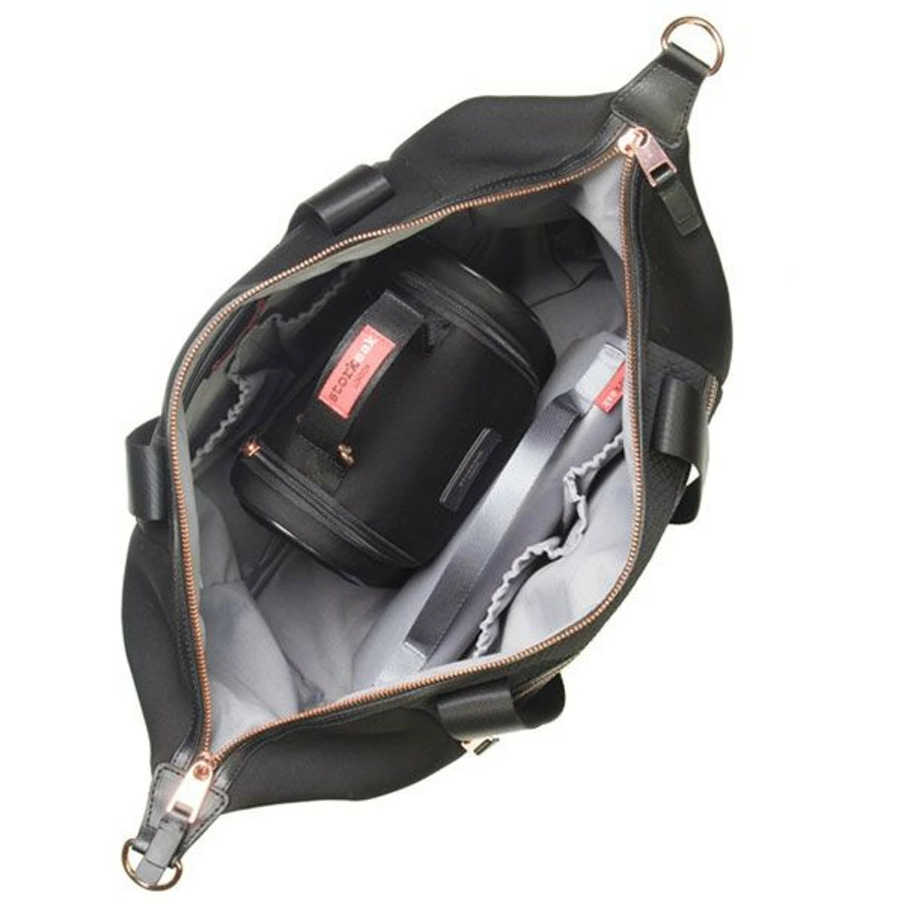 Storksak Stevie Luxe Black Scuba Tote Nappy Bag 4 Storksak Stevie Luxe Black Scuba Tote Nappy Bag - Image 3