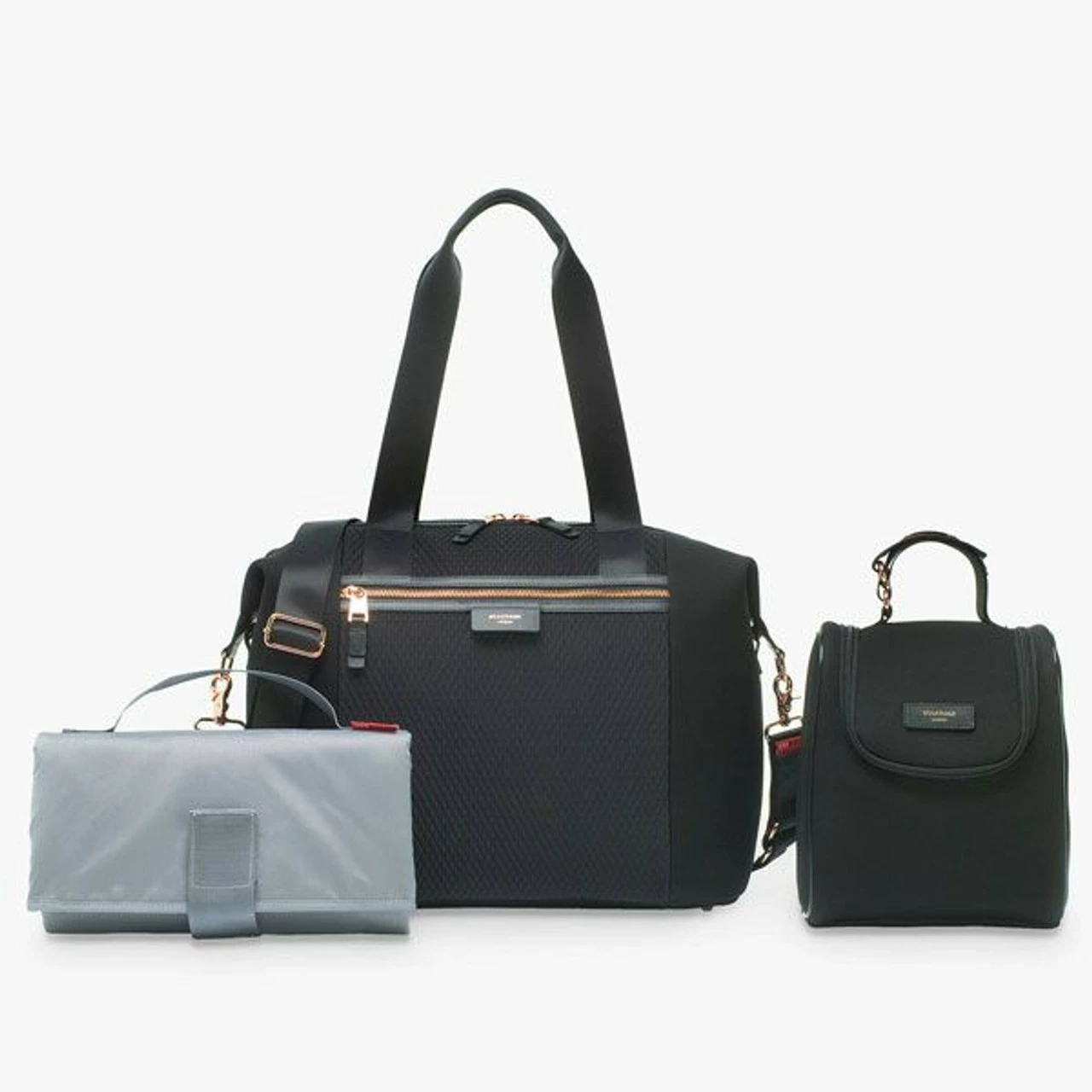 Storksak Stevie Luxe Black Scuba Tote Nappy Bag 5 Storksak Stevie Luxe Black Scuba Tote Nappy Bag - Image 4