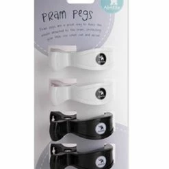 All4Ella 4 Pack Pegs Black/White