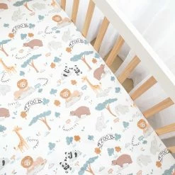 Lolli Living Day At The Zoo Cot Fitted Sheet -Baby Jogger shop 23000414 2 24436.1673230259