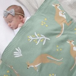 Living Textiles Baby Blanket Kangaroo/Green -Baby Jogger shop 23000475 1 88390.1673230860