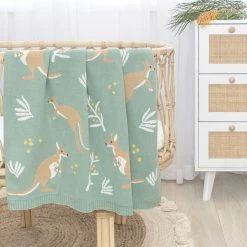 Living Textiles Baby Blanket Kangaroo/Green -Baby Jogger shop 23000475 3 92487.1673230860