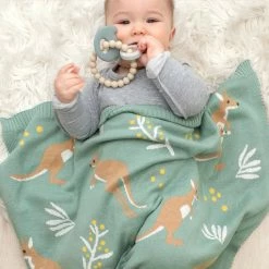 Living Textiles Baby Blanket Kangaroo/Green -Baby Jogger shop 23000475 4 26563.1673230860