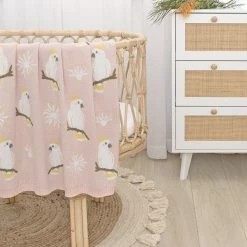 Living Textiles Baby Blanket Cockatoo/Blush -Baby Jogger shop 23000476 2 43314.1673230809