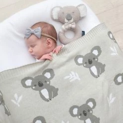 Living Textiles Baby Blanket Koala/Grey -Baby Jogger shop 23000477 4 44905.1673230981