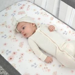 2pk Bedside Co-Sleeper Fitted Sheets - Butterfly Garden -Baby Jogger shop 9109125 2 14790.1661492006