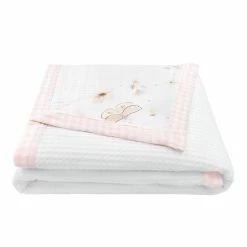 Cot Waffle Blanket - Butterfly Garden