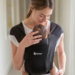 Ergobaby Embrace Newborn Baby Carrier Pure Black -Baby Jogger shop BCEMABLK 5 43947.1642392399