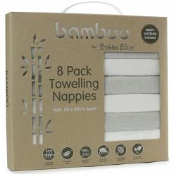 Bubba Blue White Bamboo 8Pk Toweling Nappies 13 Bubba Blue White Bamboo 8Pk Toweling Nappies -Baby Jogger shop Bubba Blue White Bamboo 8Pk Toweling Nappies 2 24336.1669958830