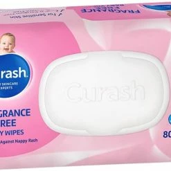 Curash Fragrance Free Baby Wipes 80 Pack