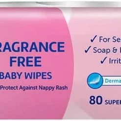 Curash Fragrance Free Baby Wipes 80 Pack -Baby Jogger shop CURASH FRAGRANCE FREE BABY WIPES 80PK 24156.1676077257
