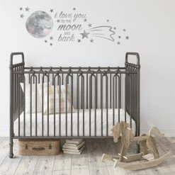 Living Textiles Removable Wall Decals - Sleepy Moon -Baby Jogger shop Living Textiles Removable Wall Decals Sleepy Moon 1 95216.1658792208